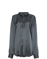 Темно-серая шелковая блуза на пуговицах от Y/Project