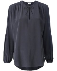 Темно-серая шелковая блузка от Closed