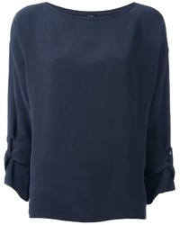 Темно-серая шелковая блузка от Joseph
