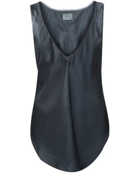 Темно-серая шелковая блузка от Maiyet