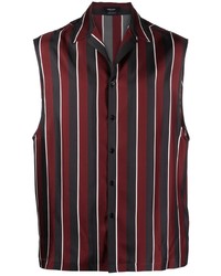 Мужская темно-серая шелковая рубашка с длинным рукавом от Versace