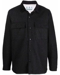 Мужская темно-серая шерстяная куртка-рубашка от Barbour