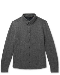 Мужская темно-серая шерстяная куртка-рубашка от Loro Piana