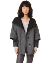 Женская темно-серая шерстяная куртка от ADD