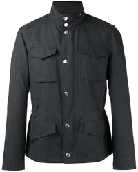 Мужская темно-серая шерстяная куртка от Brunello Cucinelli