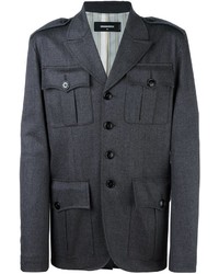 Мужская темно-серая шерстяная куртка от DSQUARED2