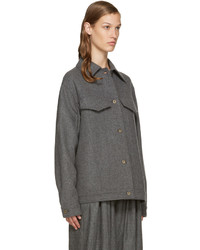 Женская темно-серая шерстяная куртка от Stella McCartney