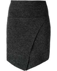 Темно-серая шерстяная мини-юбка от Etoile Isabel Marant