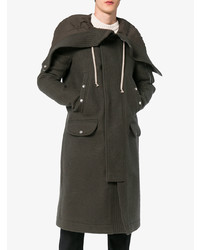 Мужская темно-серая шерстяная парка от Rick Owens