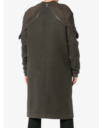 Мужская темно-серая шерстяная парка от Rick Owens