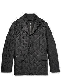 Мужская темно-серая шерстяная стеганая куртка от Burberry