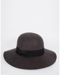 Мужская темно-серая шерстяная шляпа от Asos