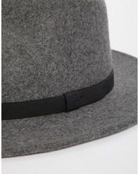 Мужская темно-серая шерстяная шляпа от Brixton