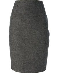 Темно-серая шерстяная юбка-карандаш от Lanvin