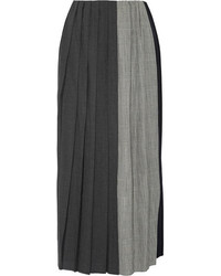 Темно-серая шерстяная юбка со складками от Facetasm