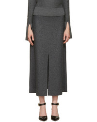 Темно-серая шерстяная юбка от Calvin Klein Collection