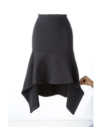 Темно-серая шерстяная юбка от Marni