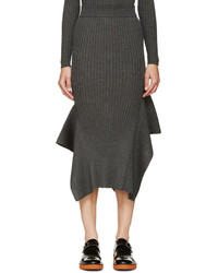 Темно-серая шерстяная юбка от Stella McCartney