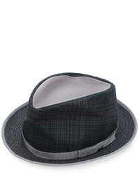 Мужская темно-серая шляпа в шотландскую клетку от Etro