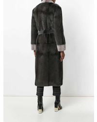 Темно-серая шуба от Liska