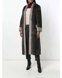 Темно-серая шуба от Liska