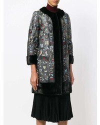 Темно-серая шуба от Cara Mila