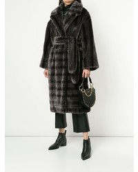 Темно-серая шуба от Goen.J