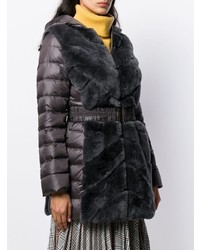 Темно-серая шуба от Liska