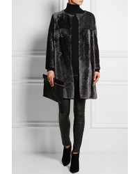 Темно-серая шуба от Karl Donoghue