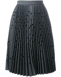 Темно-серая юбка из фатина в горошек от MSGM