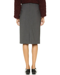 Темно-серая юбка-карандаш от Theory