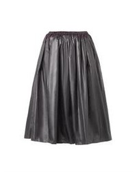 Темно-серая юбка со складками