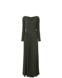 Темно-серое вечернее платье с пайетками от Talbot Runhof