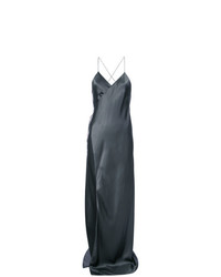 Темно-серое вечернее платье от Michelle Mason
