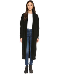 Женское темно-серое вязаное пальто от DKNY