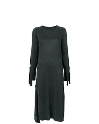 Темно-серое вязаное платье-миди от Uma Raquel Davidowicz