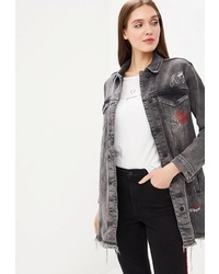 Женское темно-серое джинсовое пальто от Whitney