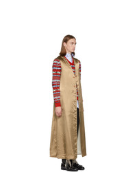 Темно-серое длинное пальто в шотландскую клетку от Gucci