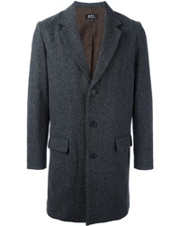 Темно-серое длинное пальто от A.P.C.