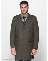 Темно-серое длинное пальто от Al Franco