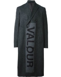 Темно-серое длинное пальто от Alexander McQueen