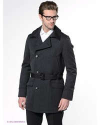 Темно-серое длинное пальто от Alfred Muller