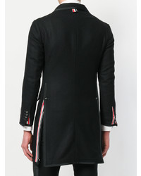 Темно-серое длинное пальто от Thom Browne
