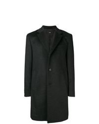 Темно-серое длинное пальто от BOSS HUGO BOSS