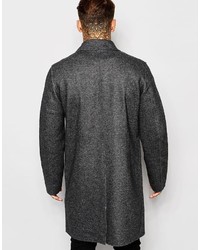 Темно-серое длинное пальто от Asos