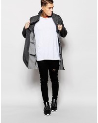 Темно-серое длинное пальто от Asos