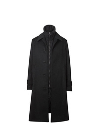 Темно-серое длинное пальто от Burberry
