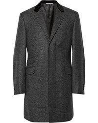 Темно-серое длинное пальто от Canali