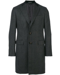 Темно-серое длинное пальто от Caruso