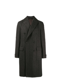 Темно-серое длинное пальто от Caruso